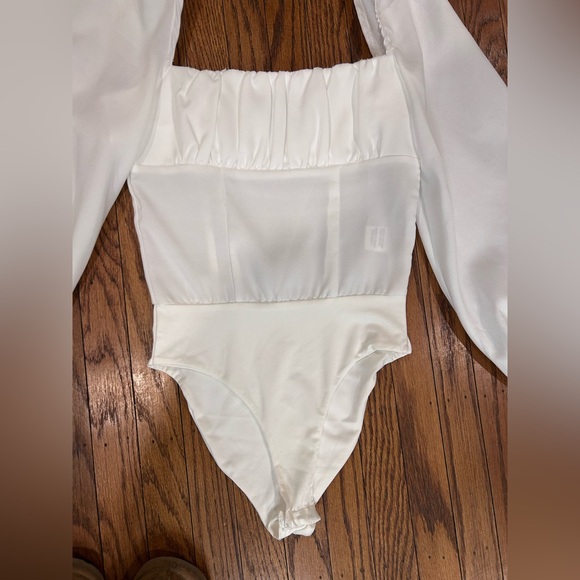 Princess Polly White Puff Sleeve Blouse - size 2 - Picture 8 of 10